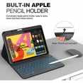 thumbnail image 3 of iPad Case Keyboard 10.2 10.5 in, for iPad 9th/8th/7th Gen 10.2 in, iPad Pro, Air 3rd Gen 10.5 in, Detachable Backlit Wireless Keyboard with Magnetic Protective Cover and Built-in Pencil Holder (Black), 3 of 10