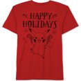 thumbnail image 1 of Jem Pikachu Happy Holidays - Camiseta gráfica para hombre, color rojo, grande Jem Camiseta gráfica, 1 of 1