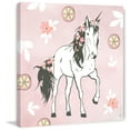 thumbnail image 2 of Marmont Hill Citrus Floral Unicorn Canvas Wall Art, 2 of 7
