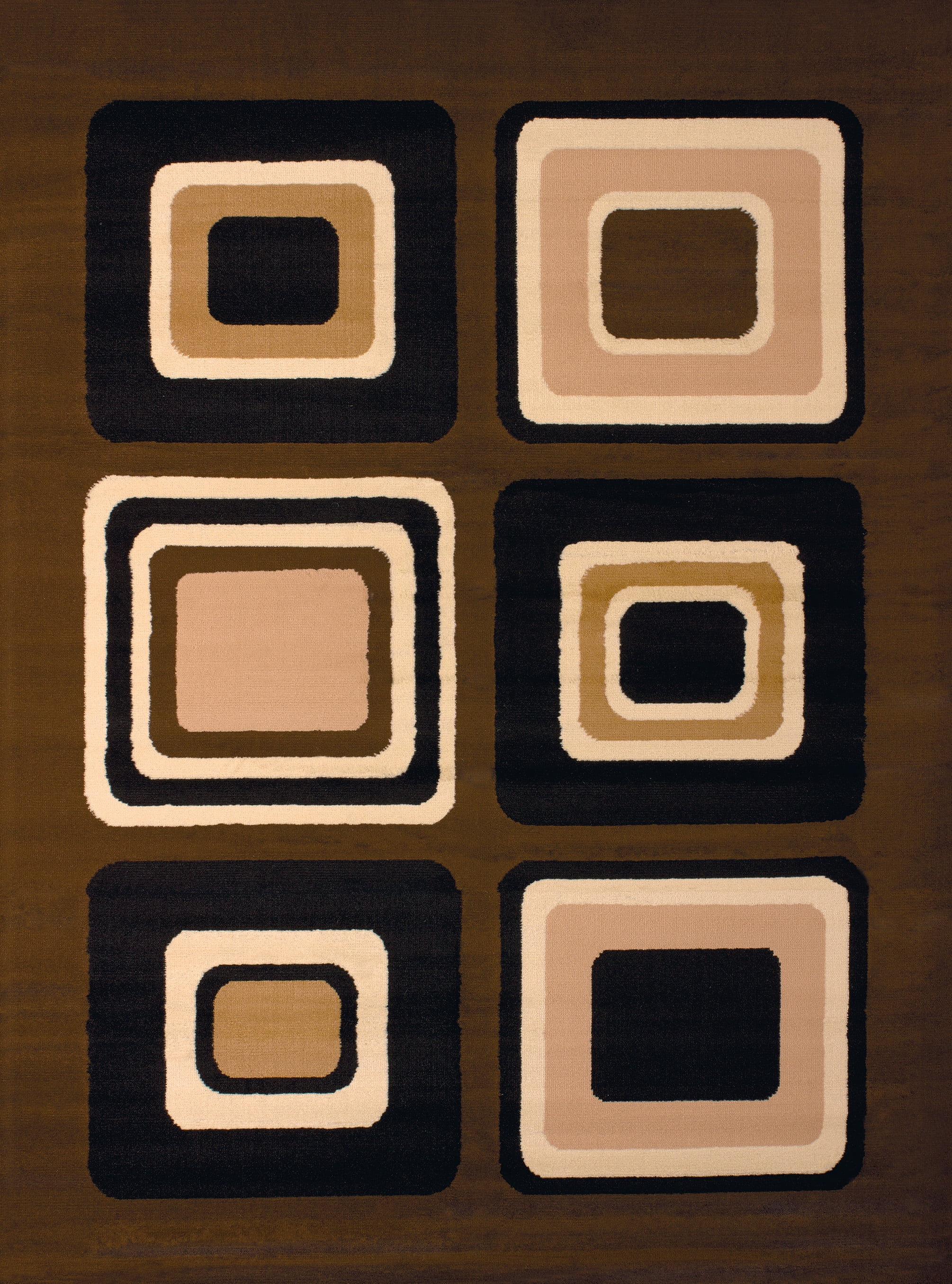 United Weavers Plaza Florence Runner Rug, Geometric Pattern, Brown, 2'3 X 7'2"