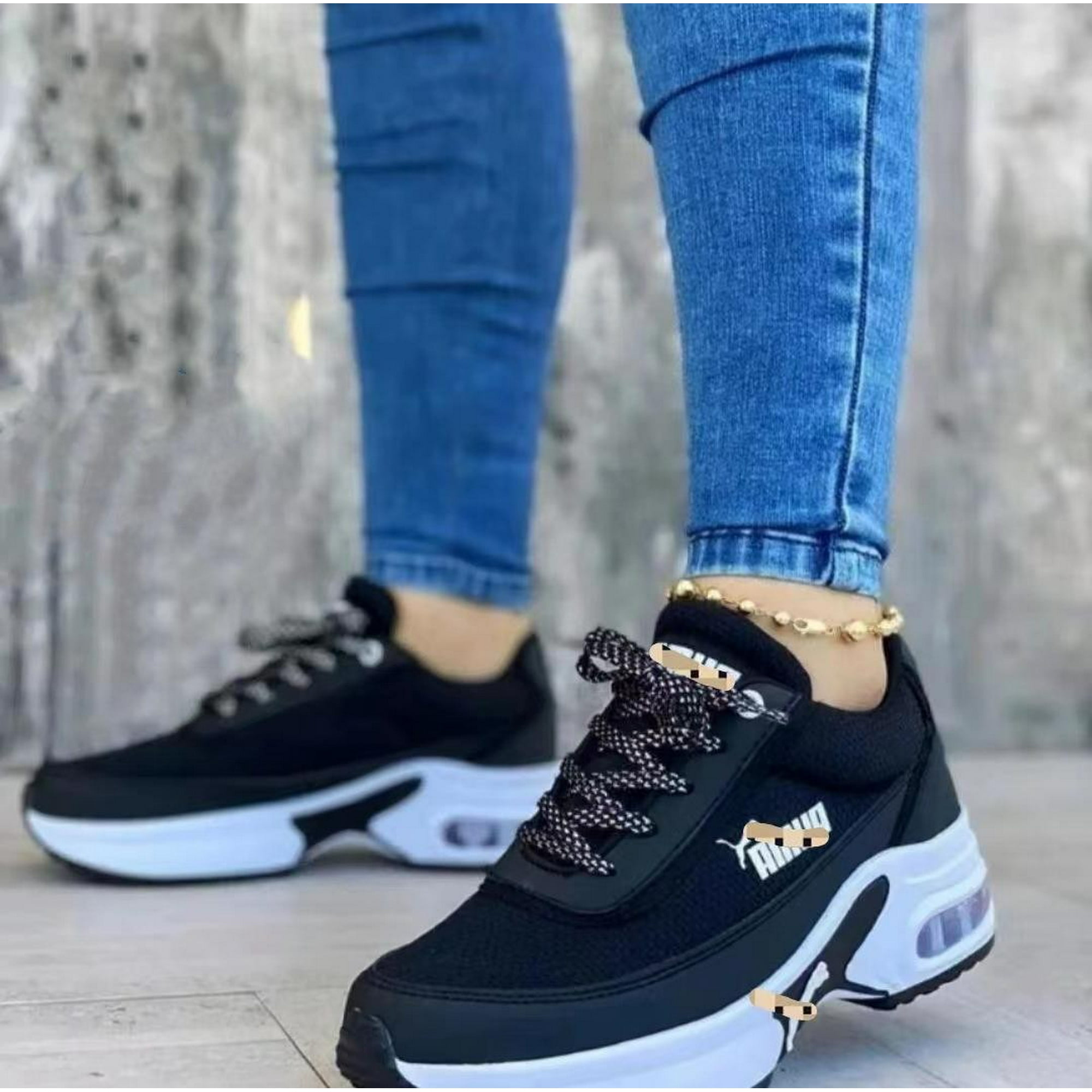 Printemps et Automne Nouvelles Baskets a Lacets en Maille a Semelles Epaisses Femmes Grande Taille Petites Chaussures Blanches casual shoes Femmes Rose 35 Walmart