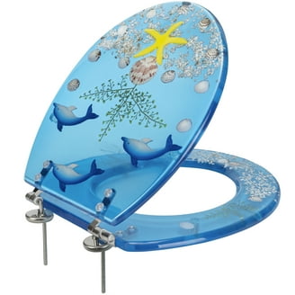 Toilet Seat Cover Fish Blue 17'' Toilet Seat Cover Fish Blue 17''