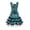 Blue*, variant on OSOLU Women's Halloween Dress Retro Square Neck Sleeveless Plaid Lace Up Ruffle Tiered Short Dresses, Blue