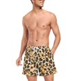 thumbnail image 3 of FORMRS Mens Swim Trunks Mesh Liner Quick Dry Casual Beach Board Shorts with Pockets, Sizes S-2XL, Brown Floral Leopard Pattern, 3 of 9