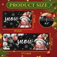 thumbnail image 2 of Black Snowman Snowflake Christmas Kitchen Rugs and Mats Set of 2, Winter Home Decor Low-Profile Floor Mat Decorations for Home Kitchen 17"x47"+17"x30", 2 of 6