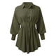 thumbnail image 4 of Falda camisera asimétrica con manga informal para mujer: vestido ligero para todas las estaciones, versátil para la oficina o una fiesta, estilo informal y moderno., 4 of 5