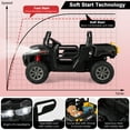 thumbnail image 5 of Gymax 24V Kids Ride On Dump Truck 2-Seater Electric Truck w/ Remote Control Black, 5 of 9
