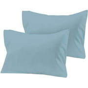 Cotton Metrics Travel Pillowcase 12x16 Set of 2 Toddler Pillowcase Zipper Closure 800 Thread Count 100% Organic Cotton Pack of 2 Toddler Travel Mini Pillow Case Cloud Blue Solid