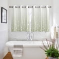 thumbnail image 3 of Sage Green Kitchen Curtains Short 45 Inch Length, Floral Stripe Gradient Simple Branch Texture Grommet Top Bedroom Living Room Curtains, Light Filtering Cafe Curtain Drapes 2 Panels Set 84''x45'', 3 of 9