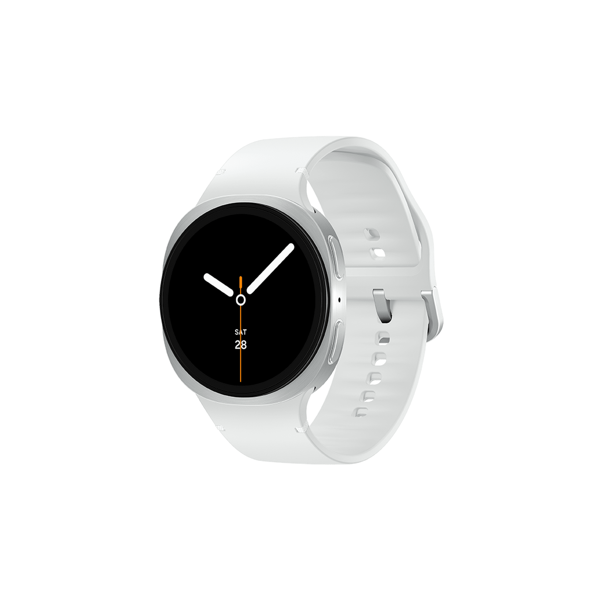 Samsung Galaxy Watch8 44mm Bluetooth Smart Watch  Silver  White Band