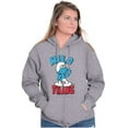 thumbnail image 4 of Hefty Smurf Tattooed Wild Thing Funny Zip Up Hoodie Men's Women's Brisco Brands S, 4 of 6