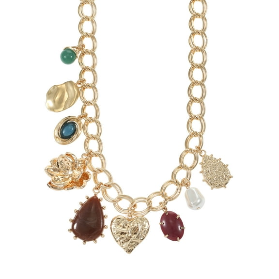 Time and Tru Multicolored Charm Necklace, 1 Piece