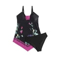 thumbnail image 2 of Traje de baño de 2 piezas para mujer, trajes de baño para mujer, traje de baño dividido con falda bikini de estampado grande para mujer, traje de baño dividido de poliéster para mujer, 2 of 5