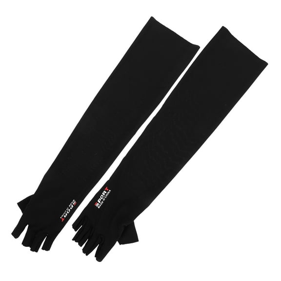 WORGEOUS 2pcs UV Fingerless Gloves Sun Arm Sleeves for Men Women Cooling Compression Cover for Cycling Fishing Work