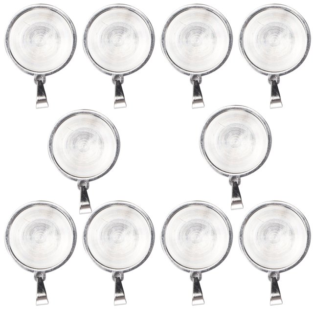 Bandeja colgante bandeja colgante de metal Color acero 10 piezas para hacer joyas de bricolaje para joyas de fotos para joyas personalizadas para colgantes en relieve Anggrek Otros