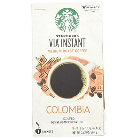 Starbucks Via Colombia Coffee, 8Ct (Pack Of 2)