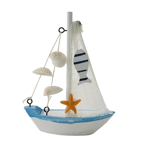 Modelo de velero, artesanía con temática náutica, adorno decorativo hecho a mano para la decoración del hogar. Estilo D
