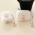 thumbnail image 6 of Cute Cartoon Pink Cat Paw Case for Airpods Pro 2nd Case Silicon Headphone Funda for Apple Airpods 2 1 3 Protective Charing Cover (clear,For Airpods Pro 2nd), 6 of 7