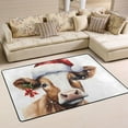 thumbnail image 2 of Cow with Christmas Hat Area Floor Mats Soft Large Nursery Rugs Non-Slip Foam Carpets Living Room Doormat for Bedroom Dinning Decor 36" x 24", 2 of 7