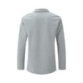 thumbnail image 5 of UVEASISHA Golf Shirts for Men Long Sleeve Soft Waffle Knit Pullover Business Casual Button Up Lapel Knitted Shirt Fashion Fall Tops Gray XL, 5 of 6