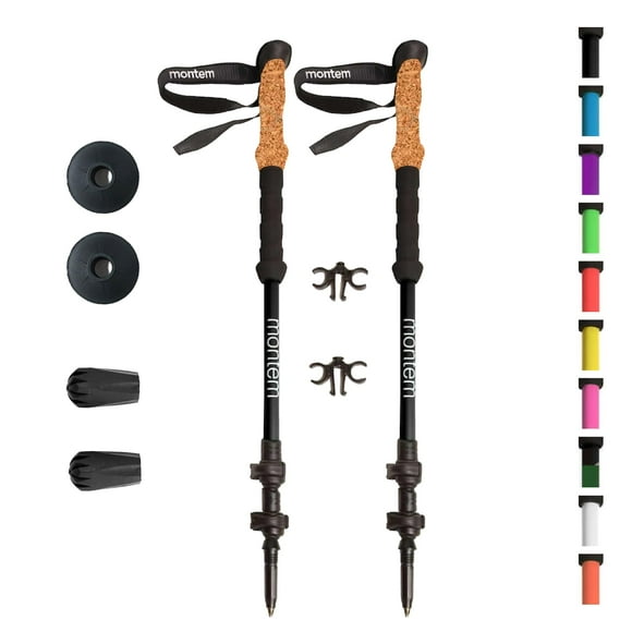 Bastones de trekking Montem de aluminio 7075 de espuma EVA ultrarresistentes
