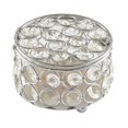 thumbnail image 3 of Caja Organizadora de Exhibición de Anillos de Joyería de Cristal Plateado, Soporte para Bandeja, Caja de Almacenamiento para Pendientes Redondo Macarena Caja de cristal con abalorio de joyería, 3 of 8