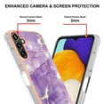 thumbnail image 4 of SaniMore for Samsung Galaxy A15 6.5" 2023 Case with Wireless Charging Shockproof TPU Backplane Glitter Marble Pattern Fashion Design Anti-drop Anti-fingerprint Skin-feel Cover, Darkpurple, 4 of 5