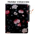 thumbnail image 4 of JYtrend Smart Case for iPad 5th / 6th Generation with Pencil Holder, Rotating Stand Magnetic Auto Wake Up/Sleep Cover for 2017 / 2018 iPad 9.7 Model A1893 A1954 A1822 A1823 (Black Flower), 4 of 8