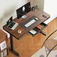 thumbnail image 3 of FunniHomi 55" Width Home Office Electric Standing Desk with Drawers, Sit Stand Desk with Storage, USB Charging, Height Adjustable Computer Desk for Home Office, Rustic Top and Black Adjustable Frame, 3 of 10