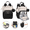 Black & Apricot, variant on BabbleRoo Large Capacity Baby Diaper Backpack, Waterproof Design for Infants & Toddlers, Black & Apricot