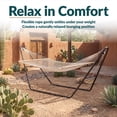 thumbnail image 4 of Sunnydaze 2-Person Cotton Rope Spreader Bar Hammock, 450 lb Capacity - Natural, 4 of 14