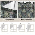 thumbnail image 5 of Blue Boho Swag Curtains for Kitchen/Bedroom/Living Room, Vintage Ethnic Tribe Abstract Art Floral Scalloped Curtains 63 Inch Long, Rod Pocket Window Swag Topper Curtains Valances 2 Panels Set 36"x63", 5 of 8