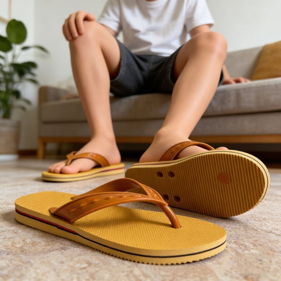 Men's Beach Flip-Flops Unisex Flat Soft Soles Slippers Casual Fashion Couples EVA Shoes Lightweight Summer Versatile Sandals