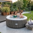 thumbnail image 6 of Wave Atlantic 4-Person Round Inflatable Hot Tub | 110-Jet Massage & Eco Heater | Brown Rattan, 6 of 7