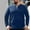 Blue, variant on Long Sleeve Henley Shirts for Men Casual Oversized Pullover Fashion Loose 4-Button Crewneck T-Shirt Tops - Black