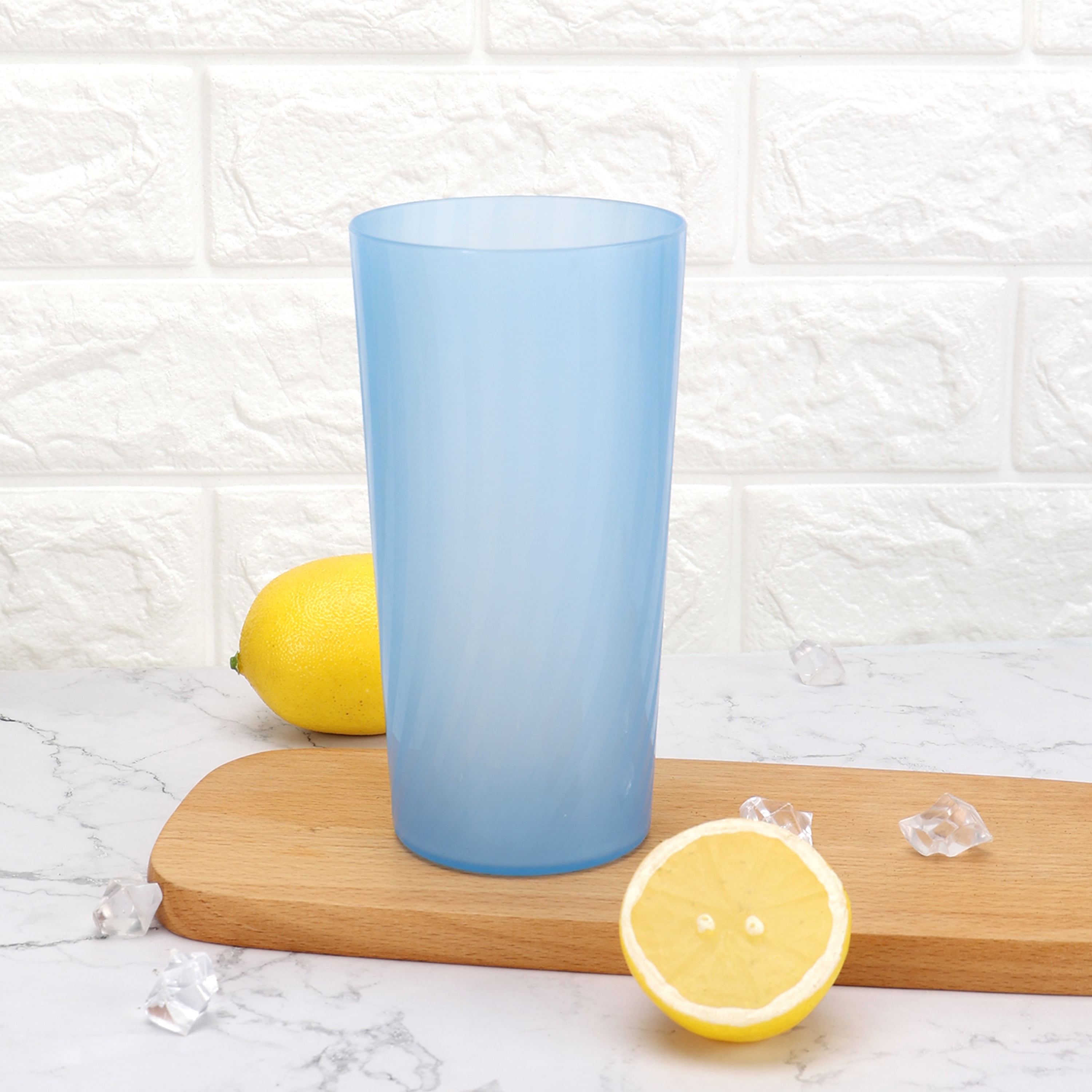 Mainstays - Blue Round Plastic Swirl Pattern Tumbler, 26-Ounce