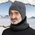 thumbnail image 3 of Men's Winter Knitted Warm Hats Soft Stretch Ear Protection Thickened Knitted Wool Cap Beanie Suitable For Cold Weather Gray, 3 of 6