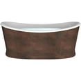 thumbnail image 6 of HEATGENE 66" Acrylic Freestanding Bathtub Vintage Freestand Soaking Tub UPC Certified Drain & Overflow Assembly Included - Copper, 6 of 6