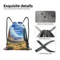 thumbnail image 4 of Saiise Western Desert Cactus Pattern Sports Drawstring Backpack - String Swim Gym Bag with Wet Proof Pocket for Women&Men-Small, 4 of 6