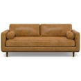 thumbnail image 3 of Morrison 89 inch Wide Mid-Century Modern Sofa in Sienna Top Grain Genuine Leather, 3 of 12