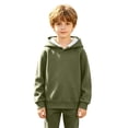 thumbnail image 7 of Xyant Kids Girls Boys Hoodies Cotton Long Sleeve Pullover Hooded Sweatshirts with Pocket (Green,8-10 Years), 7 of 7