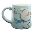 thumbnail image 5 of Ebros Pack Of 2 Valentines Love Pigs Blue And White Coffee Mugs With Lid & Spoon, 5 of 8
