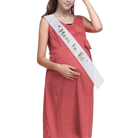 Banda "Mum To Be" De Satén Bordada - Para Embarazadas, Talla única, Accesorio Para Fiestas O Sesiones De Fotos