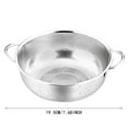 thumbnail image 3 of SUSHANG 3 Piece Stainless Mesh Colander Set Multi-Hole Basket Strainers for Washing Rice Vegetables Fruits and Draining Pasta Mesh Design for Quick and Efficient Water with Easy Grip Handles Ideal, 3 of 8