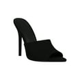 thumbnail image 1 of Women Faux Suede Pointed Open Toe Stiletto Mule Heel 18248, 1 of 6