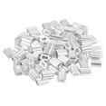 thumbnail image 1 of Unique Bargains 100 Pack Aluminum Crimping Loop Sleeve for 5/64' Diameter Wire Rope, Double Ferrule Aluminum Wire Rope Sleeve, 1 of 6