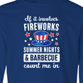 thumbnail image 4 of Inktastic 4th of July If It Involves Fireworks Summer Nights & Barbecue Count Me In Long Sleeve Youth T-Shirt, 4 of 5
