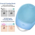 thumbnail image 2 of Facial Cleansing Brush, 3-in-1 Electric Soft Silicone Waterproof Face Scrubber, USB Rechargeable IPX7 Waterproof Sonic Vibrating Face Brush for Deep Cleansing, Gentle Exfoliating and Massaging, 2 of 7