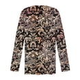 thumbnail image 5 of VEKDONE Women's Printed Long Sleeve Open Front Button Cardigan Rose Gold L, 5 of 5