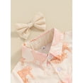 thumbnail image 6 of Elippeo Baby Kids Boys Shorts Set 6 12 18 24 Months 3 4 Years Short Sleeve Leaves Deer Tiger Print Shirt with Shorts Summer Outfit, 6 of 10